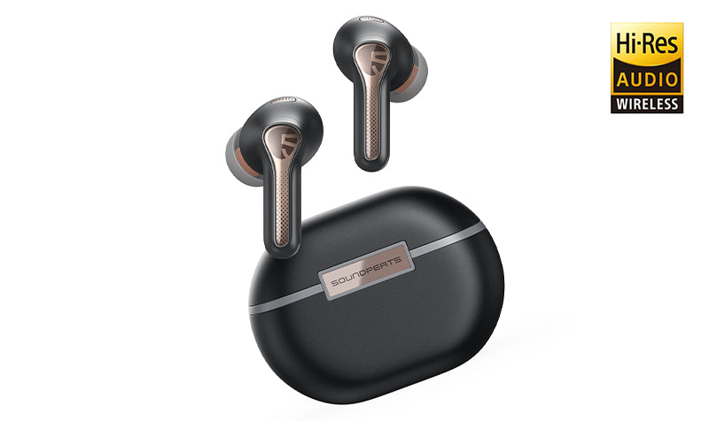 Hi-Res Audio ワイヤレスイヤホン 黒 ハイレゾワイヤレス認証取得、大口径14.2mm振動板採用の音質重視 TWS